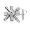 Kapcsolószekrény kulcs multifunkciós 10profil 2keresztkulcs 2bit 92mm univerzális TwinKey KNIPEX