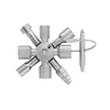 Kapcsolószekrény kulcs multifunkciós 10profil 2keresztkulcs 2bit 92mm univerzális TwinKey KNIPEX