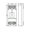 1/3F mérőszekrény csapófedél 1x12modul felül 1-szintes 1-mérőhely 1M Mi 2445-0 Hensel