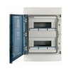 Kiselosztó PE/N-sínnel műanyag 2x 12M falonkívüli szürke IP65 átlátszó ajtó IKA-2/24-ST-UV EATON