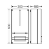 1F mérőszekrény 1x12modul alul 1-szintes 1-mérőhely 1M szerelőlappal Mi 2420 Hensel