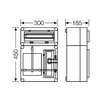 1F mérőszekrény csapófedél 1x12modul felül 2oldali bevezetés 1-szintes 1M Mi 2213S-0 Hensel