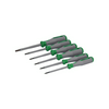 Csavarhúzó készlet PH1/PH2/PZ1/2,5/3,5/5,5 VDE 1000V zöld/szürke 6-darabos 1000V 2-PH 1-PZ WAGO