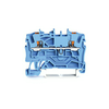 Átmenő sorkapocs nyomógombos TS35 1-szintes 24A 0,75-2,5mm2 kék rugószorításos WAGO