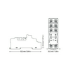 2585-102 relé foglalat 2CO 26,5mm széles
