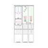 3F mérőszekrény modul indirekt (125A) földkábeles szabadon álló  1-szintes 1-mérőhely PVT-K-L ÁV 125A Csatári Plast