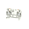 Átmenő sorkapocs TS35 1-szint 2-poz 0.5-2.5mm2/érvéghüvely 24A fehér A2C 2.5 WT Weidmüller