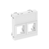 Adapterkeret 2xRJ45 adatcsatlakozóhoz műanyag fehér címketartóval DTG-02LE RW1 OBO-BETTERMANN