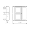 Adapterkeret 2xRJ45 adatcsatlakozóhoz műanyag fehér címketartóval DTG-02LE RW1 OBO-BETTERMANN