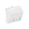 Adapterkeret közp. fedéllel 2xRJ45 adatcsatlakozóhoz műanyag fehér DTS-2B RW1 OBO-BETTERMANN