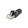 Adatcsatlakozó aranyozott RJ45 8(8) dugó Cat6A(IEC) árnyékolt krimpelt fekete IE-P63 Weidmüller