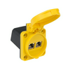 Adatcsatlakozó dugalj csapófedéllel 2xRJ45 8(8) Cat6A(IEC) sárga csavaros PCE