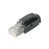 Adatcsatlakozó moduláris RJ45 8(8) dugó Cat6A(IEC) árnyékolt IE-PS-RJ45-TH-BK Weidmüller