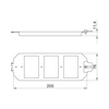Alaptartó fém 3-modul 72mm x 76mm x 48.6mm MTU 3 OBO-BETTERMANN