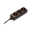 Asztali elosztósor H05VV-F 3500W 1.5mm2 1.4m 3x2P+E/230V 16A fekete as Schwabe