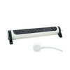Asztali elosztósor 3680W USB-A+USB-C/15W fehér/fekete forgatható 1.5mm2 1.5m 10A Premium LEGRAND