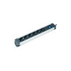 Asztali elosztósor H05VV-F 3500W 1.5mm2 1.5m túlfeszvédett 6x2P+E/230V 16A fekete ALUX as Schwabe