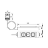 Asztali elosztósor túlfeszvédett 230V/AC 16A 7kA(L+N-PE) CNS 3-D-D OBO-BETTERMANN