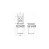 Asztali liftes dugaljoszlop gyerekvédős +2xUSB/2,15A töltő 230mm 1.5mm2/ 0.2m Elevator Bachmann