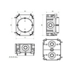 Betondoboz szögelhető 1-es téglalap 71mm x 90mm 60mm-átmérő műanyag narancs SB-KP KOPOS