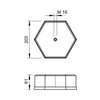 Betontalp d16mm felfogórúdhoz lábazat menetes beton 203mm-átmérő 101 ST OBO-BETTERMANN