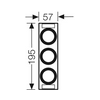 Biztosítós elosztómodul vízszintes 3P 57mmx 195mmx DIII 1db 63A-es csoport Mi RS 33 Hensel