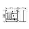 Biztosítós szakaszoló szekrény 3+PEN kapocs maszkolt 4P 160A NH00 300mm x 300mm x Mi 76226 Hensel