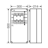 Biztosítós szekrény 400A-gyűjtősínnel 4P 250A NH1 3db NH biztosító 600mm x Mi 76474 Hensel