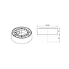 Felületreszerelő aljzat BL4 mozgásérzékelőhöz d109x34mm IK06 fehér BL4-AP B.E.G.