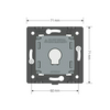 C7 101 1P érintőkapcsoló L-N-bekötés betét adapterrel 250V 5A 1000W süllyesztett C701I LIVOLO