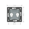 C7 105 2x1P érintő-csillárkapcsoló betét adapterrel 250V 5A 1000W süllyesztett C705 LIVOLO