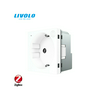 C7 RF relés 2P+F dugalj ZigBee LIVOLO gatewayhez ezüst 1x 16A 220-250V süllyesztett C721ZS LIVOLO