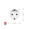 C7 RF relés 2P+F dugalj ZigBee LIVOLO gatewayhez ezüst 1x 16A 220-250V süllyesztett C721ZS LIVOLO