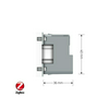 C7 RF relés 2P+F dugalj ZigBee LIVOLO gatewayhez ezüst 1x 16A 220-250V süllyesztett C721ZS LIVOLO