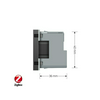 C7 RF relés 2P+F dugalj ZigBee LIVOLO gatewayhez fehér 1x 16A 220-250V süllyesztett C721ZW LIVOLO