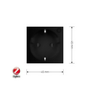 C7 RF relés 2P+F dugalj ZigBee LIVOLO gatewayhez fekete 1x 16A 220-250V C721ZB LIVOLO