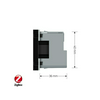 C7 RF relés 2P+F dugalj ZigBee LIVOLO gatewayhez fekete 1x 16A 220-250V C721ZB LIVOLO