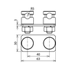 Csatlakozólemez HVI vezeték fejrészéhez 2xKS-összekötővel összekötő AP 2X6.10 V2A DEHN