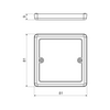 Csatornadoboz-fedél LK 80/- és LK 80X28/1-hez négyzetes 81mm x 81mm-doboz csavaros VLK KOPOS