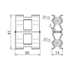 Csavar nélküli kapocs DEHNClip betonvasaláshoz kezeletlen acél DC BK 10 RD10 STBLANK DEHN