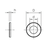 Csavaralátét 1.6mm galván/elektrolit horganyzott acél 6M csavarhoz WS M6 D12 G OBO-BETTERMANN