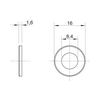 Csavaralátét 1.6mm galván/elektrolit horganyzott acél 8M csavarhoz WS M8 D16 G OBO-BETTERMANN