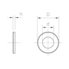 Csavaralátét nagy felületű DIN440 6.6mm 22mm/ 2mm kezeletlen nemesacél OBO-BETTERMANN