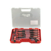 Csavarhúzó készlet piros-fekete edzett mágneses hegy 12-darabos 3-PH 3-PZ 6-lapos Tri-lobe S/Driver Set 4 - 12pc Milwaukee