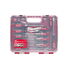 Csavarhúzó készlet piros-fekete edzett mágneses hegy 12-darabos 3-PH 3-PZ 6-lapos Tri-lobe S/Driver Set 4 - 12pc Milwaukee