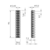 Csillár sorkapoccs darabolható flexi 12P 32A 450V 1-4mm2/sokerű 72 CE WS/EKL 0 S OBO-BETTERMANN