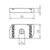 Csúszóanya 35x20x6mm acél M 10 MS41SN M10 ZL OBO-BETTERMANN