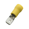 Csúszósaru 24,5mm dugó részlegesen szigetelt sárga lapos 6,3x0,8 mm sárgaréz 4-6,0mm2 Haupa