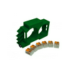 DIN-sín adapter 2db 1(PM) reléhez 100x59x17,5mm zöld  SHE1TEMP-DUP Shelly