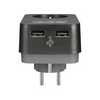 Dugaljadapter 4000W túlfeszvédett 2xUSB-A/2,4A töltő túlfeszvédett 1x2P+E/230V 1xEURO Schneider